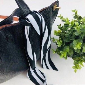 Set of 2  Zebra Print Twilly Purse Head Scarves